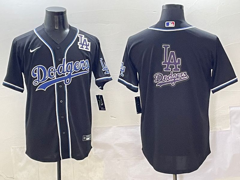 Men Los Angeles Dodgers Blank Black Three generations Nike 2025 MLB Jersey style 23